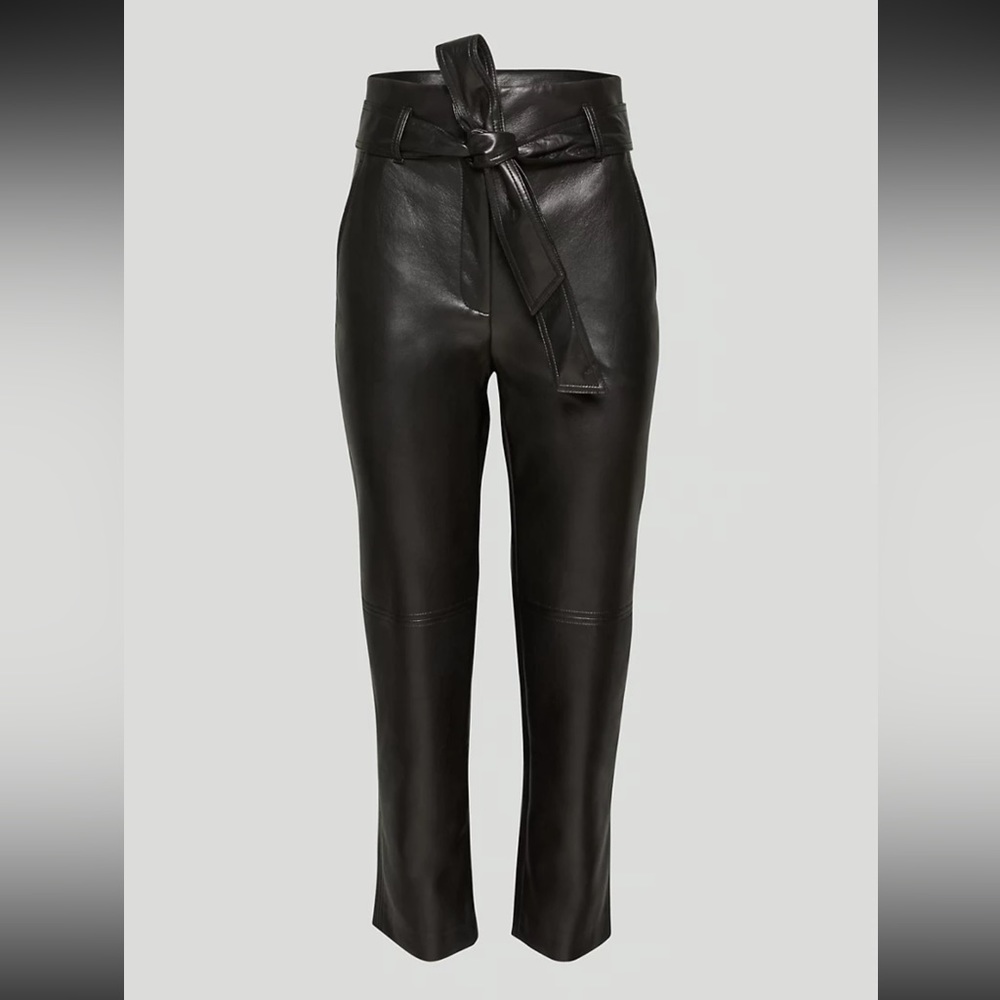 Aritzia Wilfred High Tied Vegan Leather Pant - Picture 4 of 12